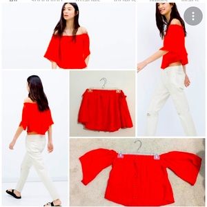 Zara Trafaluc off-shoulder blouse